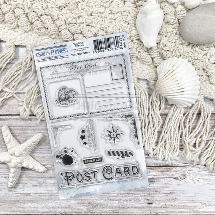 Tampon transparent A6 10 x 15 cm Post Card 10 pcs - Chou & Flowers - Rougier et Plé