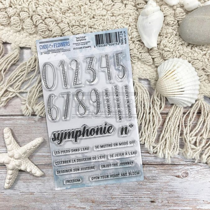 Tampon transparent A6 10 x 15 cm Symphonie 23 pcs - Chou & Flowers - Rougier et Plé