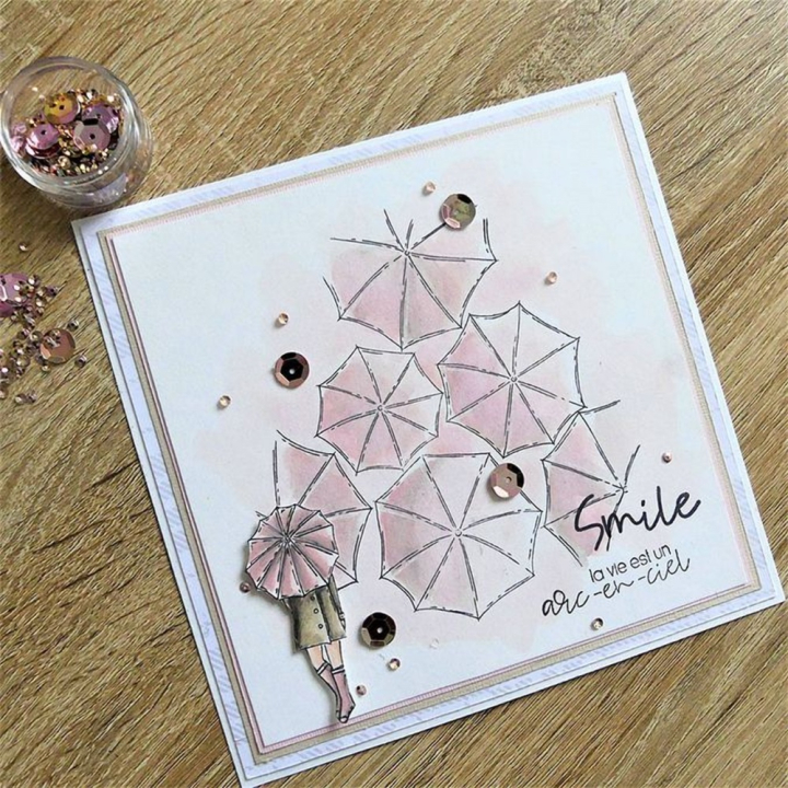 Tampon transparent Rain - 12 pcs - Chou & Flowers - Rougier et Plé