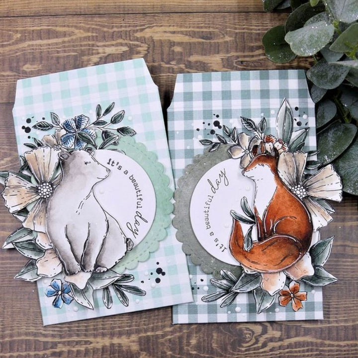 Tampon transparent En forêt 17 pcs - Chou & Flowers - Rougier et Plé