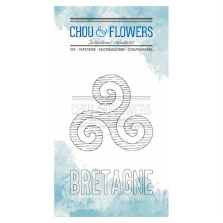 Tampon transparent A8 5 x 8 cm Triskell Rayé 2 pcs - Chou & Flowers - Rougier et Plé