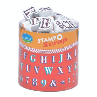 Tampon Stampo Alphabet crayonné 54 pcs - Aladine - Rougier et Plé