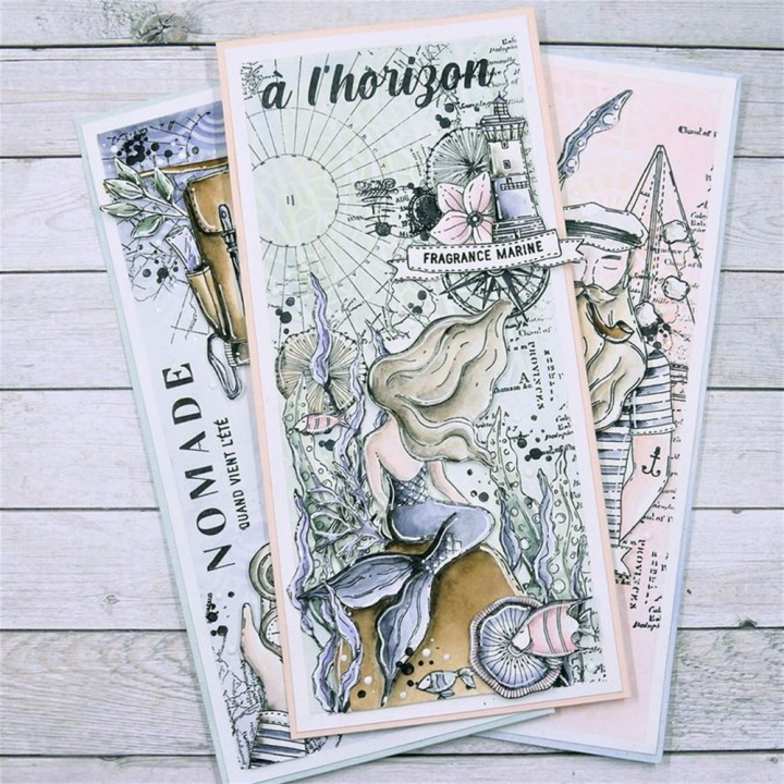 Tampon Cling 10 x 21 cm La Sirène 3 pcs - Chou & Flowers - Rougier et Plé