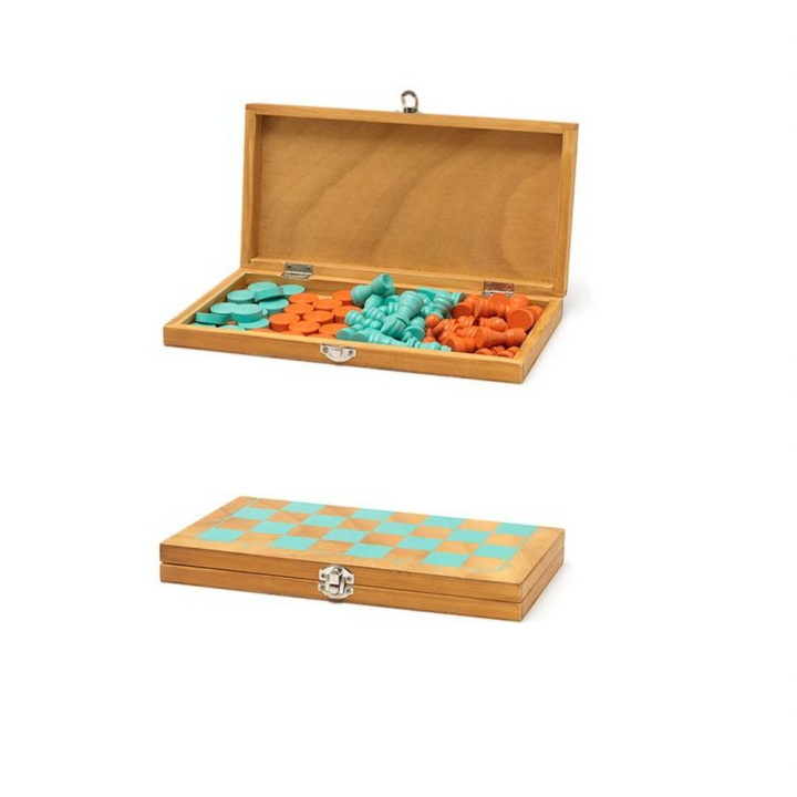 Coffret en Bois Jeu d'échecs et de Dames - Legami - Rougier et Plé