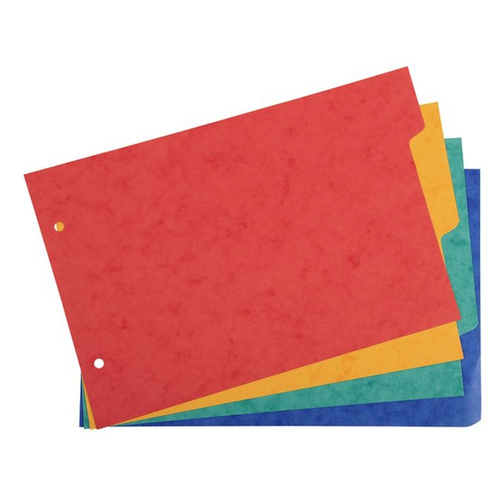 Intercalaires pour Fiches Bristol A5 14.8 x 21 cm 4 positions - Exacompta - Rougier et Plé
