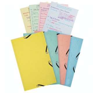 Chemise à élastique 3 rabats Aquarel + 25 Fiches Bristol 12.5 x 20 cm - Exacompta - Rougier et Plé
