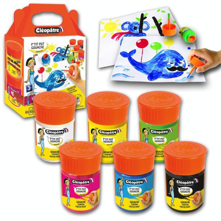 Peinture pour enfant Gouache Néfertari 6 x 50 ml - Cléopatre - Rougier et Plé