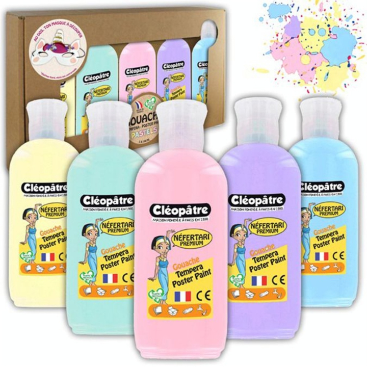 Peinture pour enfant Gouache Néfertari Pastel 5 x 100 ml - Cléopatre - Rougier et Plé