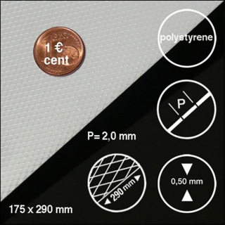 Plaque diagonales motif 2 mm - Schulcz - Rougier et Plé