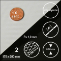 Plaque diagonales motif 1 mm 2 pcs - Schulcz - Rougier et Plé