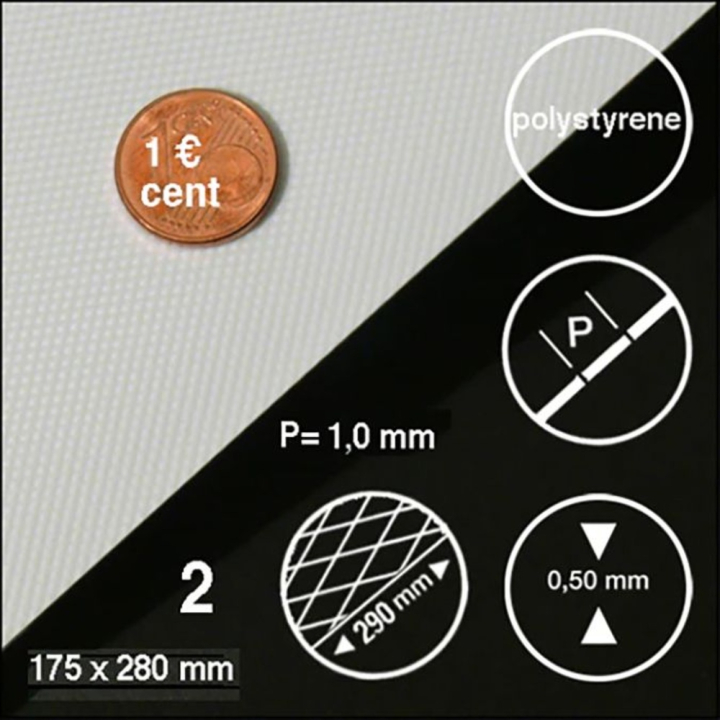 Plaque diagonales motif 1 mm 2 pcs - Schulcz - Rougier et Plé