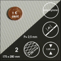 Plaque diagonales motif 2,5 mm 2 pcs - Schulcz - Rougier et Plé