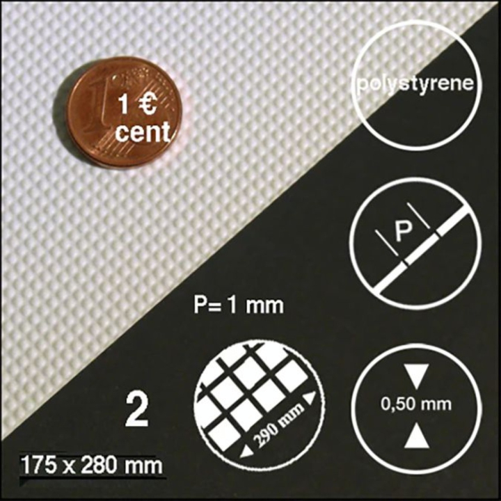 Plaque carré motif 1 mm 2 pcs - Schulcz - Rougier et Plé