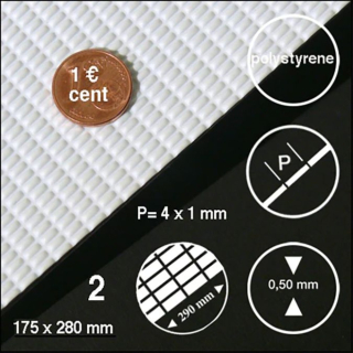 Plaque rectangles motif 4 mm 2 pcs - Schulcz - Rougier et Plé