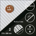 Plaque rectangles motif 4 mm 2 pcs - Schulcz - Rougier et Plé