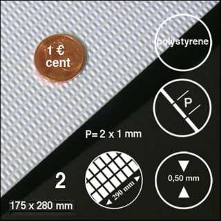 Plaque rectangles motif 2 mm 2 pcs - Schulcz - Rougier et Plé