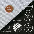 Plaque rectangles motif 2 mm 2 pcs - Schulcz - Rougier et Plé