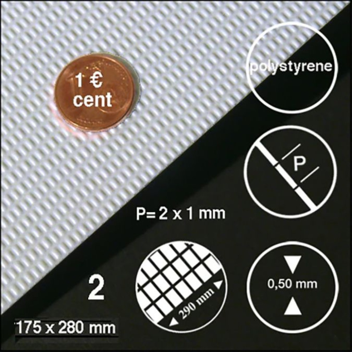 Plaque rectangles motif 2 mm 2 pcs - Schulcz - Rougier et Plé