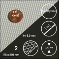 Plaque diagonales motif 5 mm 2 pcs - Schulcz - Rougier et Plé