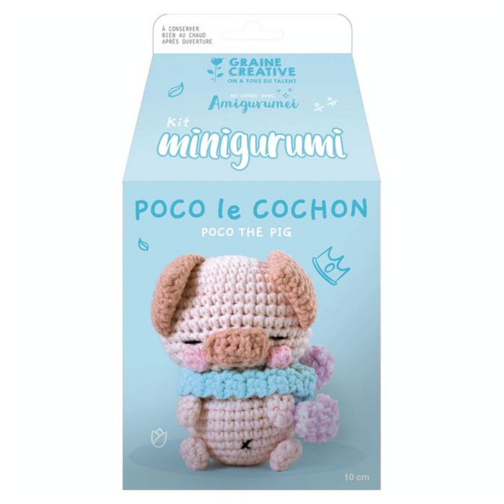 Mini Amigurumi Poco le Cochon 10 cm - Graine Créative - Rougier et Plé