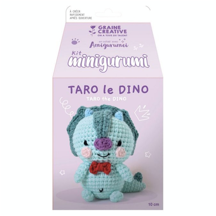 Mini Amigurumi Taro le Dino 10 cm - Graine Créative - Rougier et Plé