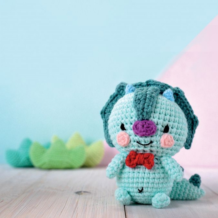 Mini Amigurumi Taro le Dino 10 cm - Graine Créative - Rougier et Plé