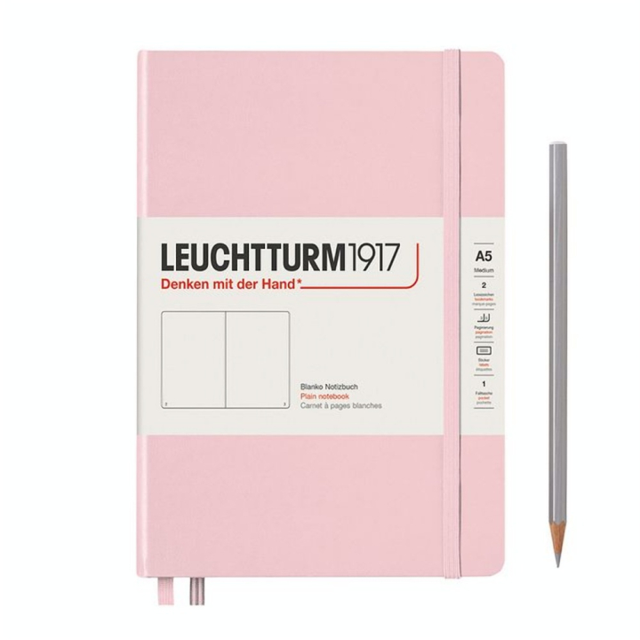 Carnet Classic A5 rigide 251p blanches - Rose poudré - Leuchtturm1917 - Rougier et Plé