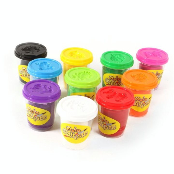 Pâte à modeler souple Main d'Artiste x10 grands pots - MGM - Rougier et Plé