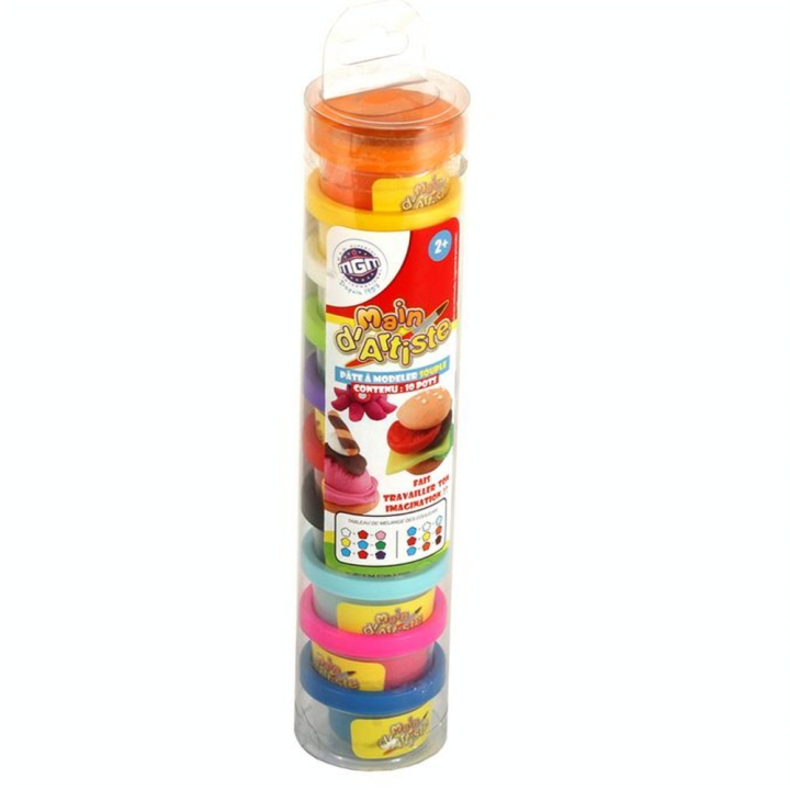 Pâte à modeler souple Main d'Artiste x10 petits pots - MGM - Rougier et Plé