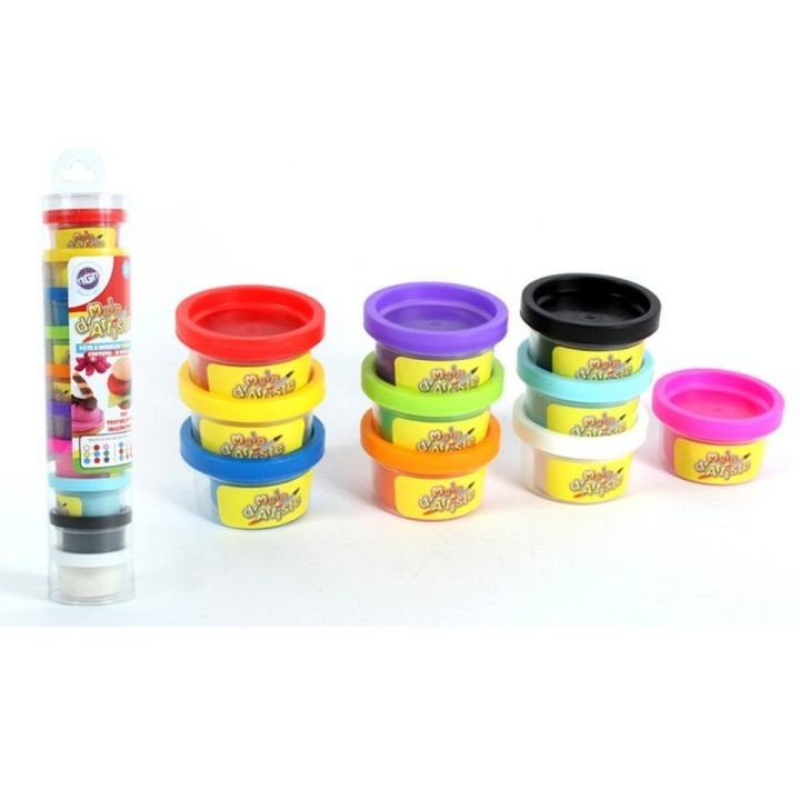 Pâte à modeler souple Main d'Artiste x10 petits pots - MGM - Rougier et Plé