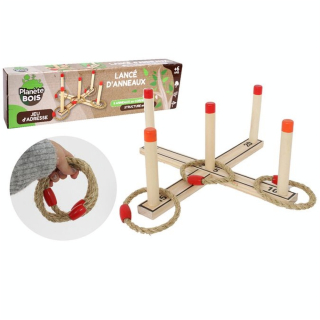 Jeu en bois 5 anneaux à lancer - MGM - Rougier et Plé