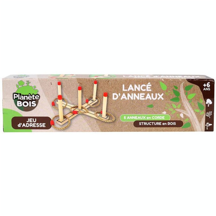 Jeu en bois 5 anneaux à lancer - MGM - Rougier et Plé