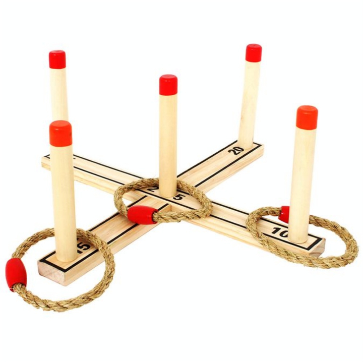 Jeu en bois 5 anneaux à lancer - MGM - Rougier et Plé