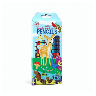 Crayons Couleurs Double Face La Vie Sur Terre 12 pcs - Eeboo - Rougier et Plé