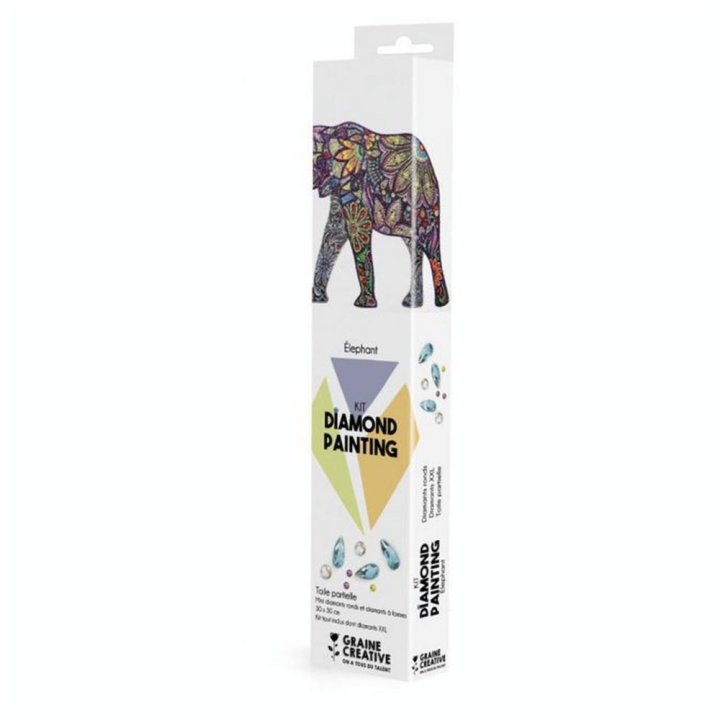 Diamond Painting Kit Eléphant 30 x 30 cm - Graine Créative - Rougier et Plé