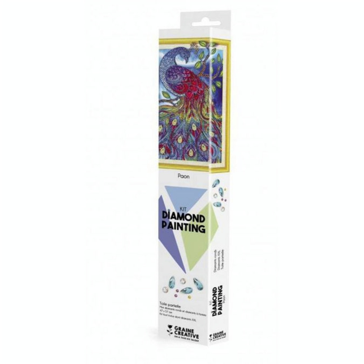 Diamond Painting Kit Paon 47 x 57 cm - Graine Créative - Rougier et Plé