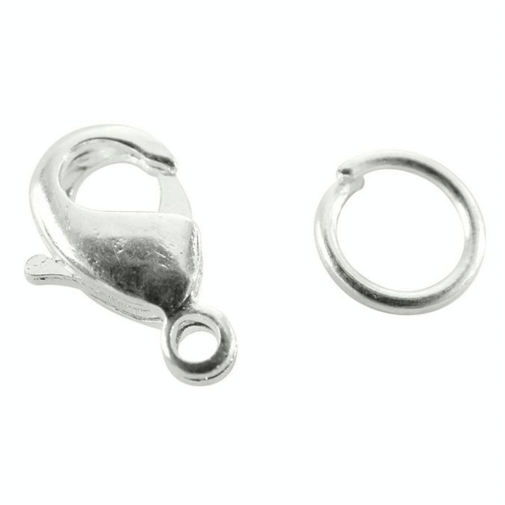 Fermoirs mousquetons argentés 4 pcs - Graine Créative - Rougier et Plé