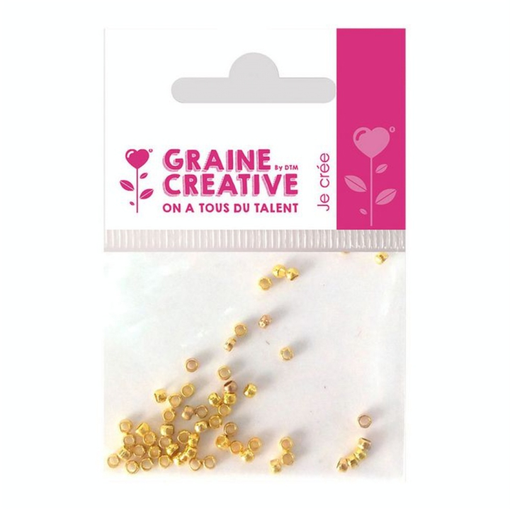 Perles à écraser dorées 2 mm 60 pcs - Graine Créative - Rougier et Plé