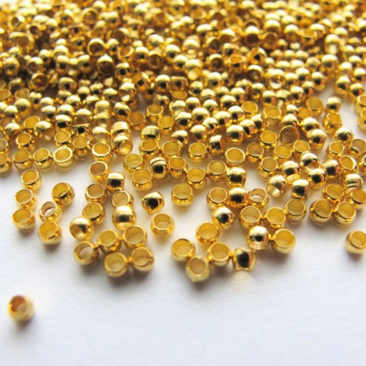 Perles à écraser dorées 2 mm 60 pcs - Graine Créative - Rougier et Plé