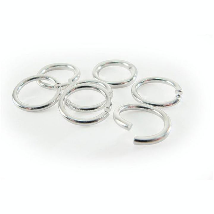 Anneaux argentés 7 mm 20 pcs - Graine Créative - Rougier et Plé