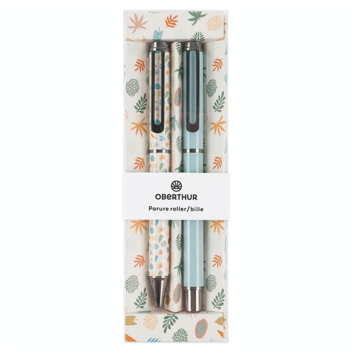 Stylo roller et stylo bille Parure Carmen Vert de Gris - Editions Oberthur - Rougier et Plé