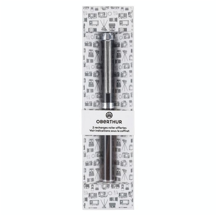Stylo roller Balthazar Noir + 2 Recharges - Editions Oberthur - Rougier et Plé