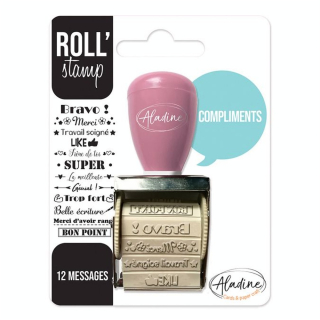 Tampon à molette Roll' Stamp Compliments - Aladine - Rougier et Plé