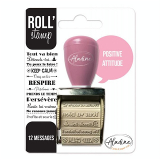 Tampon à molette Roll' Stamp Positive Attitude - Aladine - Rougier et Plé