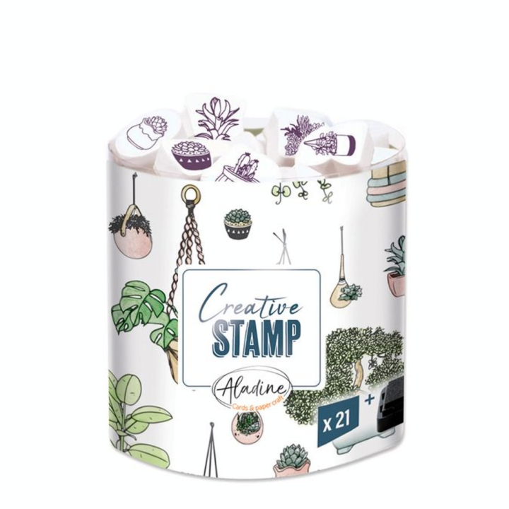 Tampon mousse Creative Stamp Kit Plantes - Aladine - Rougier et Plé