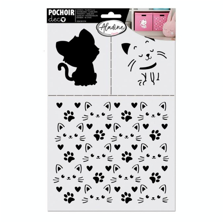 Pochoir Déco 20 x 30 cm Chat - Aladine - Rougier et Plé