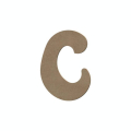 Lettre C en bois médium 8 cm - Aladine - Rougier et Plé