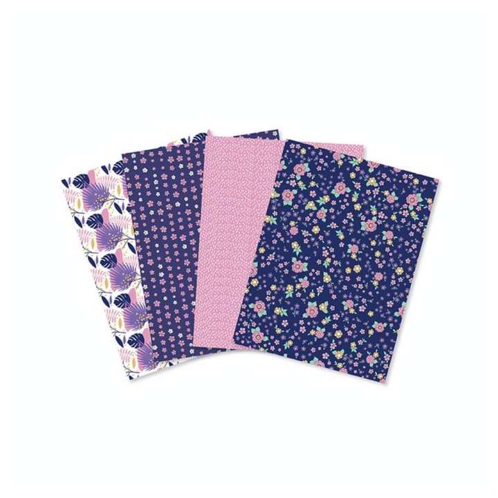 Papier Texture 30 x 40 cm FlowerTherapy 4 pcs - Décopatch - Rougier et Plé