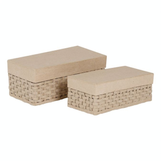 Boîte Tressée Rectangle 2 pcs - Décopatch - Rougier et Plé
