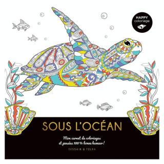 Carnet Happy coloriage Sous L'océan - Hachette - Rougier et Plé